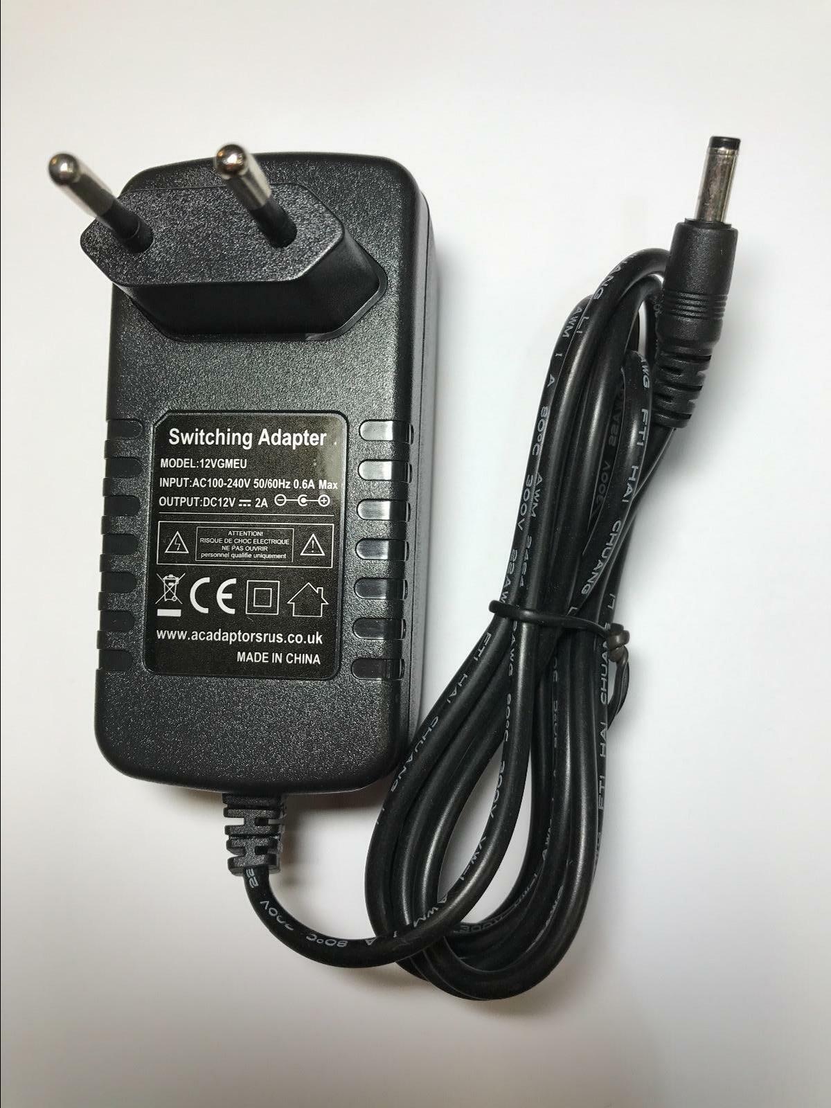 Matsui Pl300 Portable Dvd Player 12v Mains Charger Ac Dc Switching Adapter Eu Ebay