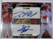 2023 Leaf Metal Fire Prismatic 9/10 Dual Auto Ty Floyd / Sammy Stafura SP Reds