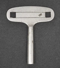 Vintage Unbranded Chrome/Brass Clock Winding Key - Size 4
