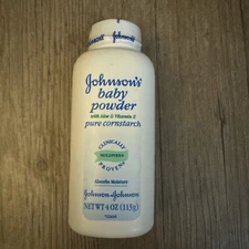VINTAGE Johnson & Johnson's BABY pure cornstarch powder Aloe Vitamin E SEALED
