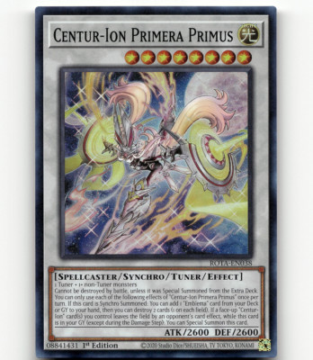 Primera Primus Yugioh Centur-Ion Primera Primus - Rage of the Abyss | eBay