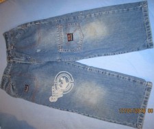 Children's jeans trendy, unusual effects  Bon Jun  medium blue/stonewashed size 146