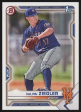 2021 Bowman Draft #BD-123 Calvin Ziegler  New York Mets
