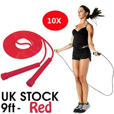 10X SKIPPING ROPE FITNESS SPEED EXERCISE BOXING GYM JUMP JOB LOT WHOLESALE RED