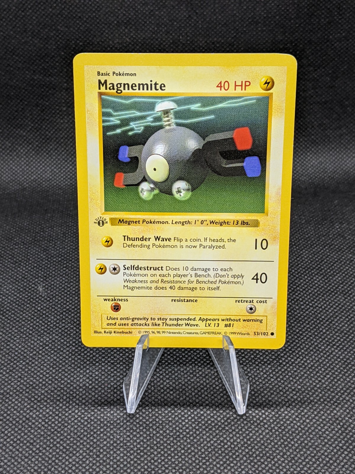 1999 Pokemon Base Set - 1st Edition Magnemite 53/102 - Near Mint