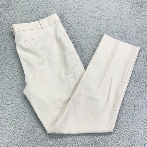 Talbots Newport Anzughose Damen 12 beige Baumwolle Stretch Hose gerades Bein