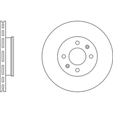 Apec Blue Brake Disc - Front SDK6460 Fits Hyundai Getz - OE Specification
