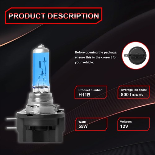 For Hyundai Elantra 2007-2010 White 5000k Halogen Headlights Kit * 4 HI LO BEAM - Picture 13 of 14