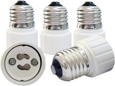 Image of 2pc Edison Screw ES E27 To GU10 Light Bulb Adaptor Lamp Socket Converter Holder