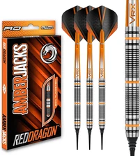 Amberjack 2 Soft Tip: 18G - Tungsten Soft Tip Darts Set with Flights and Stems