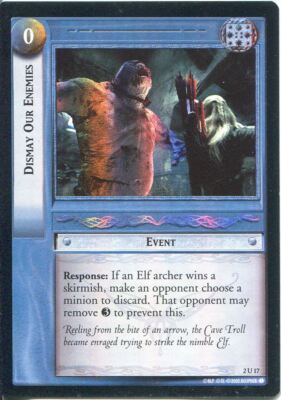 Herr der Ringe CCG Foil Karte MoM 2.U17 Dismay Our Enemies