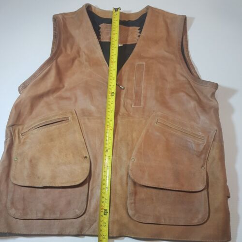Vintage TKO Leather Survival Vest Size Large vest multi pockets hand tooled mens - Picture 7 of 13