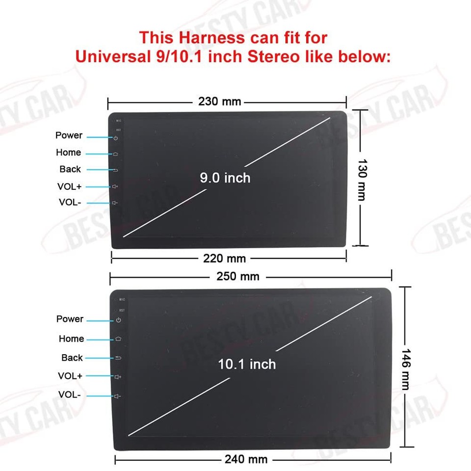 16pin Car Stereo Wiring Harness Adapter with Canbus Box for Mitsubishi
