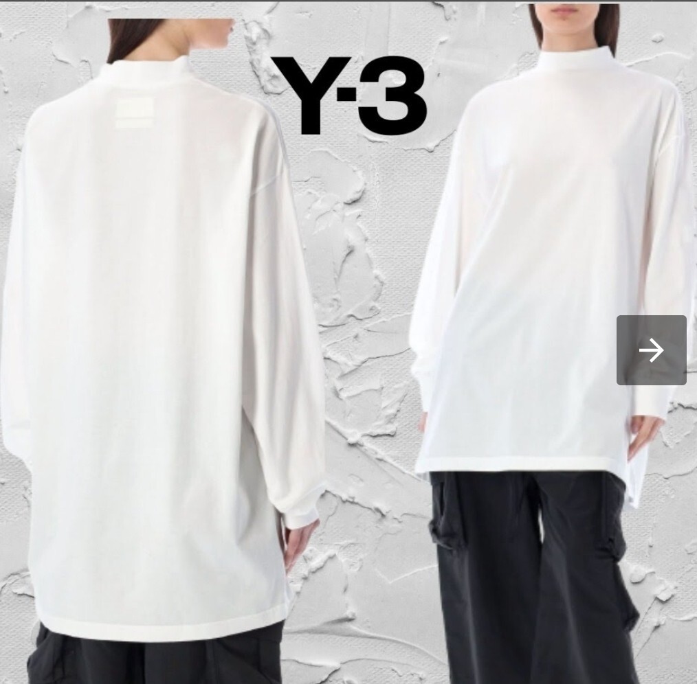 Y-3 MOCK NECK TEE Long Sleeve T Shirt White IB4774 Unisex