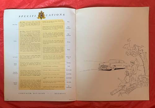 1954 Chrysler "NEW YORKER" - Original Car Dealer Sales Brochure / Catalog - Picture 11 of 12