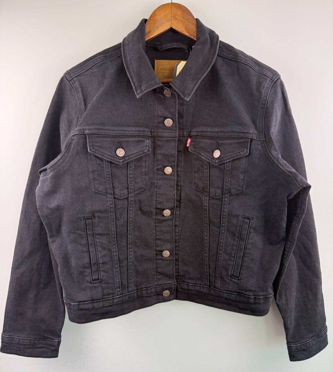 Levi's Women Slim Fit Original Trucker Jeans Jacket Inside Pockets