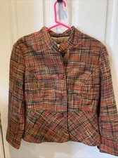 Coldwater Creek Women's Multi Color Tweed Acrylic Jacket Blazer, Size P12