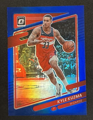 Kyle Kuzma #15 | 2021-22 Panini Donruss Optic Blue Prizm SP #’d /59 WIZARDS