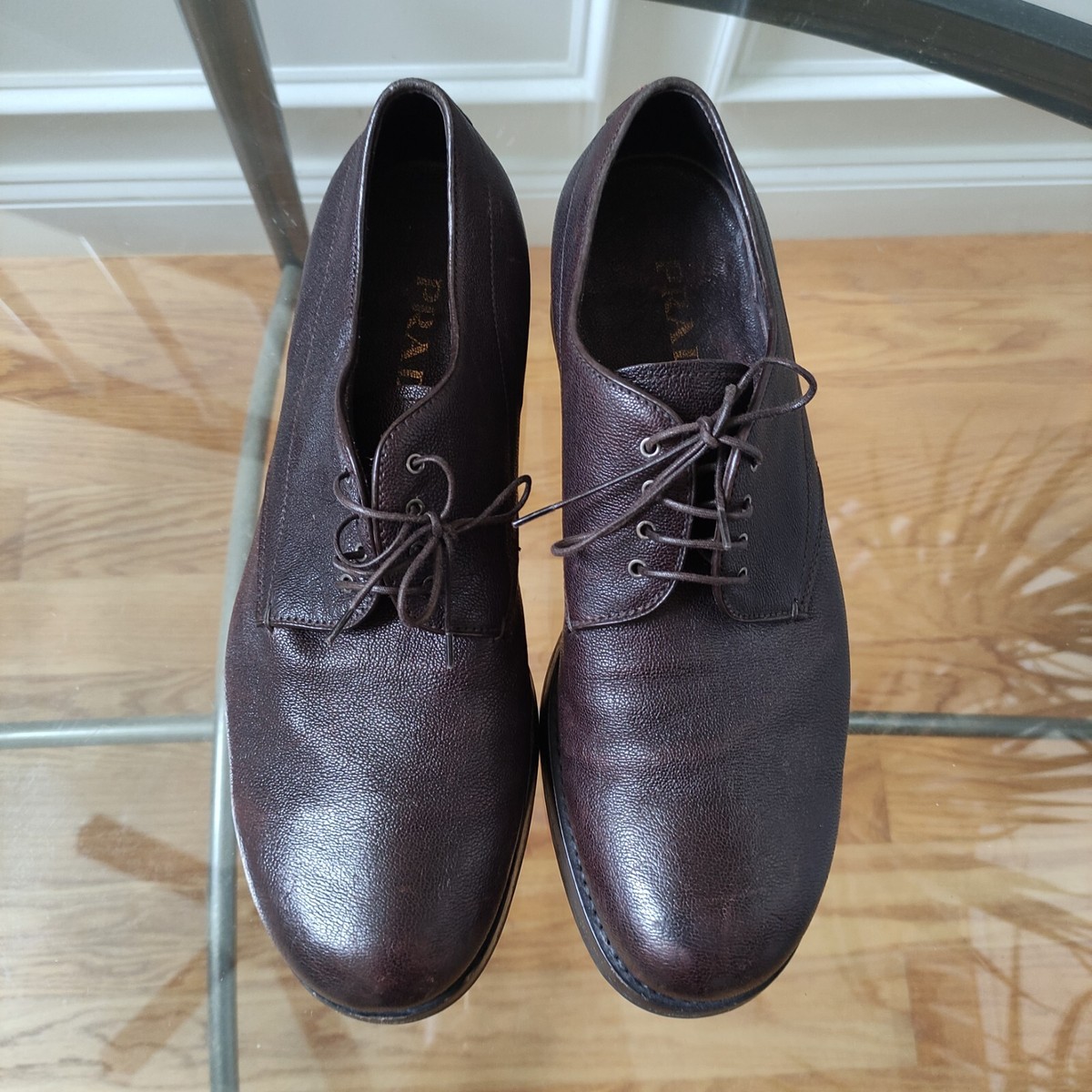 Rare Prada leather Derby lug soles fit US men\'s 10.5 Rare Prada leather Derby lug soles fit US men main image 3