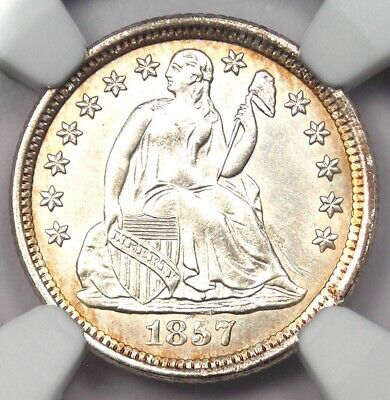 1857-O Liberté assise 10C - NGC détails non circulés (UNC officiel MS) - Pièce rare !