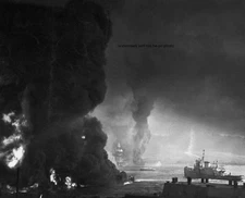 Battleship Row during Pearl Harbor Attack 8"x 10" World War II Photo Picture 207