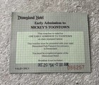Vintage 12/20/94 Disneyland Hotel Early Admission To Mickey’s Toontown Voucher — photo 1