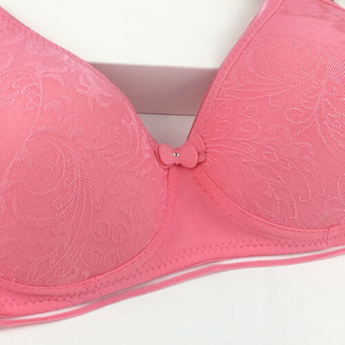 Women Lingerie No Wire Wireless Push-Up Bras Lightly Padded Underwear 30-40AA AB - Picture 4 of 21