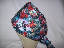 Men/Women Surgical Scrub Cap Lined Spider Comic 100 Cotton