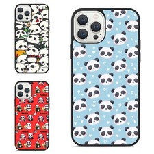 Lovely Panda pattern Durable Cover For Samsung Galaxy Apple iPhone 14 15