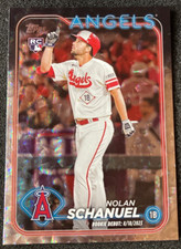 2024 Topps Update US193 Nolan Schanuel RC SILVER FOILBOARD Super Box SP. Angels