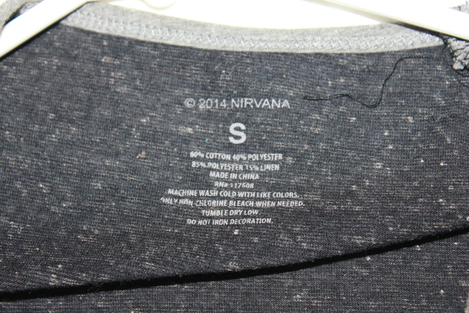 Nirvana Raglan Baseball Tee Smiley Face Junior's/… - image 5