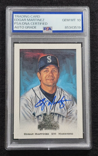 2002 Edgar Martinez signiert Donruss Diamond Kings - Seattle Mariners - PSA 10 Autogramm