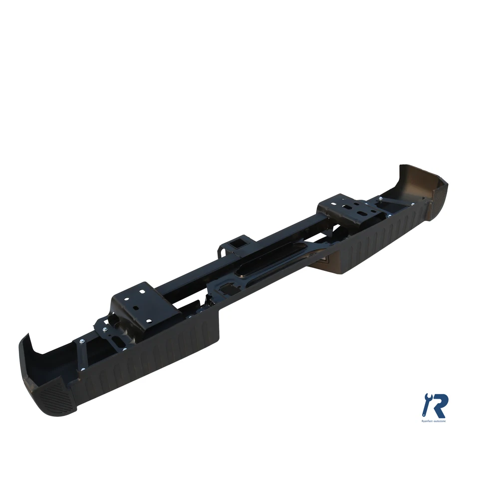 Conjunto de parachoques trasero negro para enganche de remolque Ford F-150 15-20 con orificios de sensor Foto 4 de 4