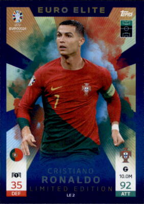 Topps EURO EM Germany 2024 Trading Card LE 2 Cristiano Ronaldo Limitierte Karte