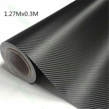 3d Premium Matte Black Carbon Fiber Vinyl Wrap 1.27x0.3m Roll Bubble New 3d Premium Matte Black Carbon Fiber Vinyl Wrap 1.27x0.3m Roll Bubble New