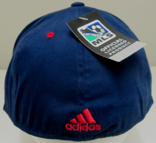 MLS New York Red Bulls Multi-Color Structured Flat Bill Fitted Hat By adidas S/M - Picture 2 of 2