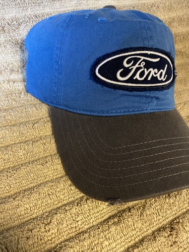 Nuevo FORD Azul Ovalado Envejecido Papá Sombrero Gorra Adulto Ajustable Talla Única Camión F-150 - Imagen 4 de 21