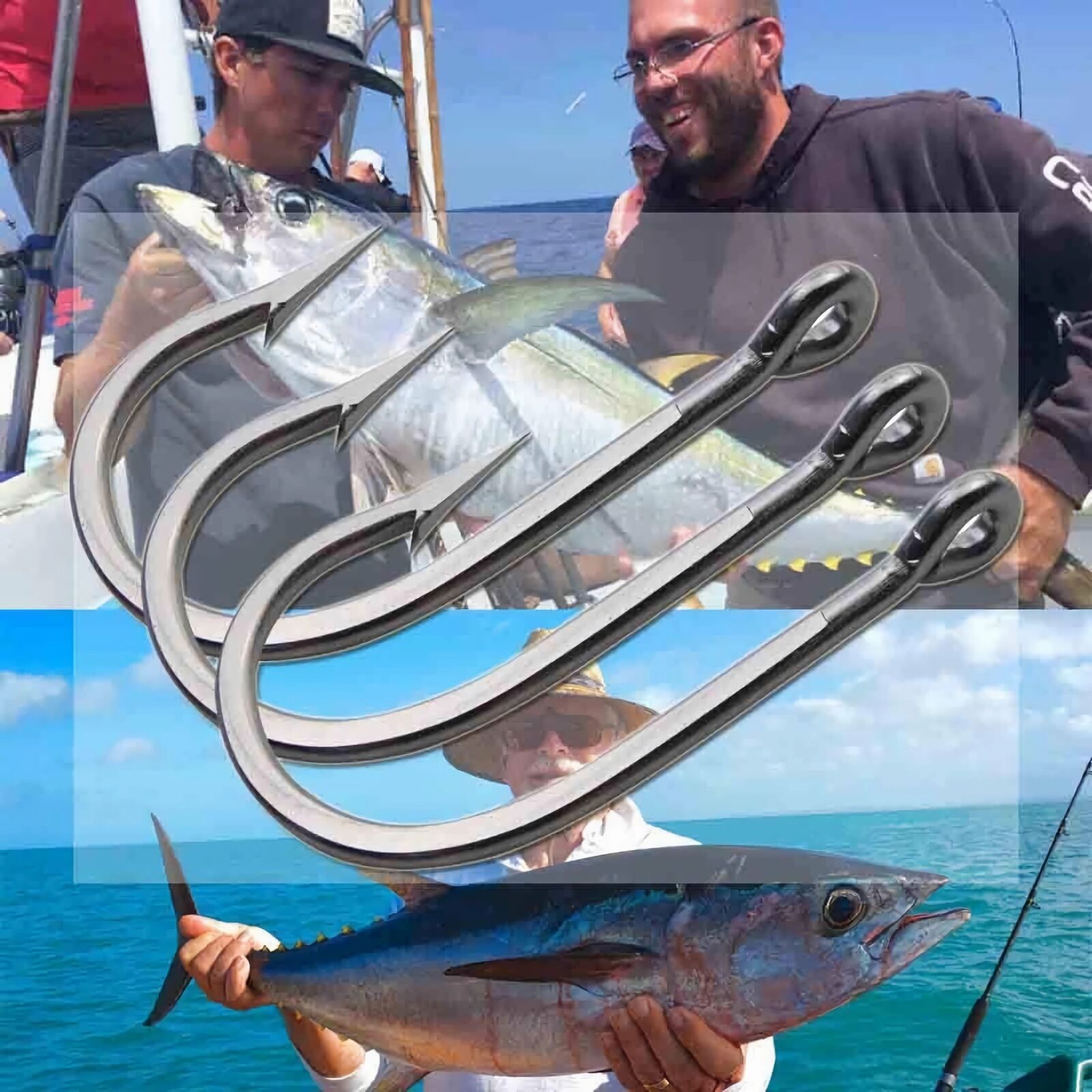 Saltwater Tuna Circle Fishing Hook, Stainless Steel Fishing Hooks 3X Strong  Shank Circle Fish Hook Size 8/0-28/0, Hooks -  Canada