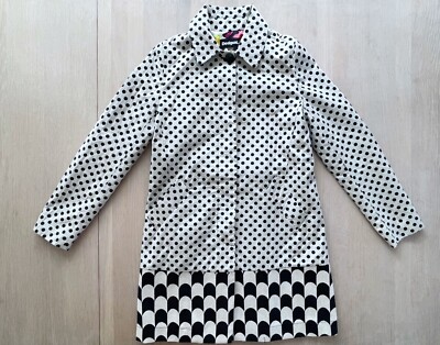 Desigual Trench Coat, Black and White Polka Dot Vintage jacket