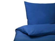 Image of Cotton Sateen Duvet Cover Set 135 x 200 cm Blue HARMONRIDGE