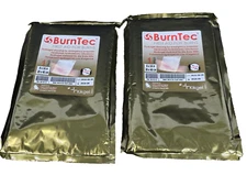 2 Burntec First Aid Burn Hydrogel Wound Dressing Wrap 8 x 16" 30-0112 Military