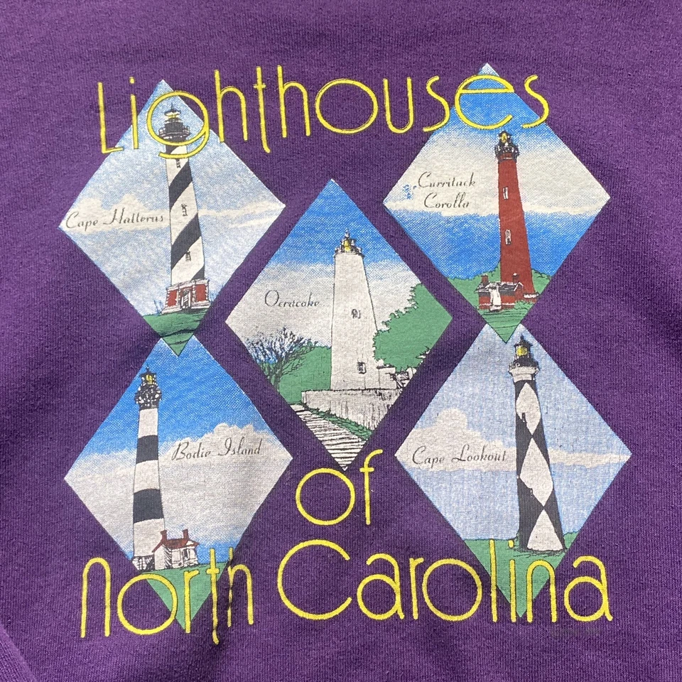 Sudadera vintage años 90 faros de Carolina del Norte Mujer’s Talla Grande Foto 2 de 4