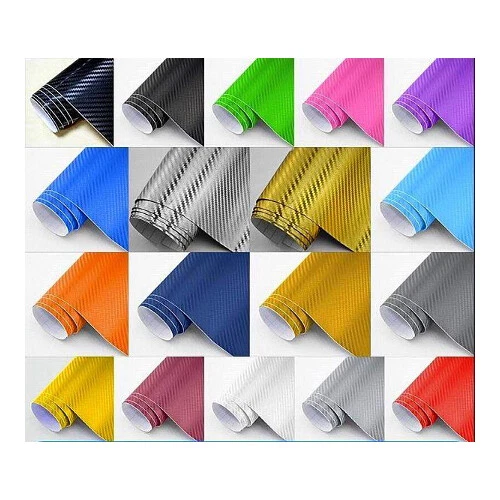 6,5€/m² - 3D Carbon Folie 152cm BLASENFREI selbstklebend Klebe Auto Folie aussen - Bild 1 von 1