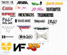 24 Rock Stickers R&B, Rap, Pop Waterproof Holographic for Special Order