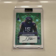 Wild Card Dallas Turner 2024 Stacked Deck Autograph Green Parallel 3/3