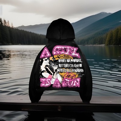 Sixteen Hundred Clothing Club - Women AGIAG PINK/BLACK  Hoodie - Size M - NEW!!!