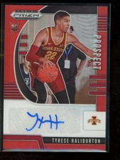 2020 Prizm Draft Picks Tyrese Haliburton Prospect Red Auto RC /199 #PA-TH
