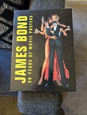 JAMES BOND 50 YEARS OF MOVIE POSTERS HARDBACK EDITION WITH SLIP CASE BOX/ IMAGES