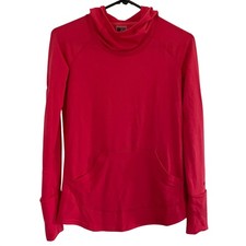 Marmot Hoodie Pink Cowl Neck Thumbhole Pullover Womens XS Hiking Outdoor NWOT