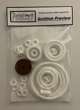 1962 Gottlieb Preview Pinball Machine Rubber Ring Kit